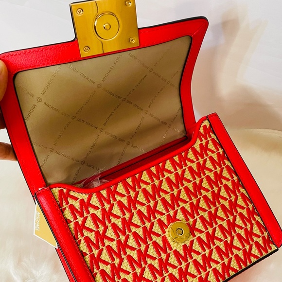 NWT Michael Kors Sonia SM SQR Shoulder Crossbody Bag Coral Reef - Picture 7 of 15